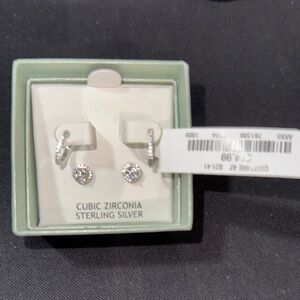 Sterling Silver Cubic Zirconia Earrings